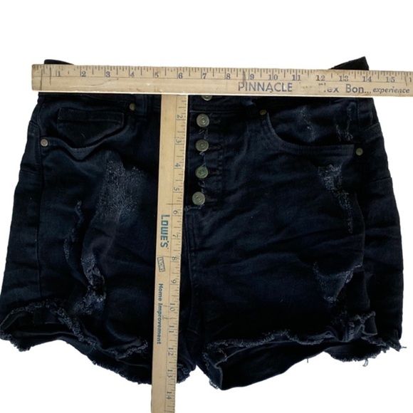 JOLIE & Joy Black Denim Shorts Juniors Size 11 - Picture 6 of 7